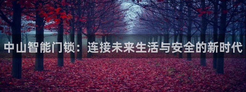 开丰娱乐登录网址：中山智能门锁：连接未来生活与安全的新时代