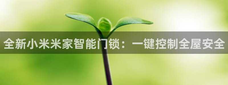 开丰娱乐平台注册：全新小米米家智能门锁：一键控制全屋安全