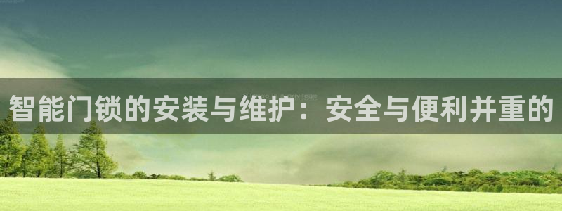 开丰娱乐天：智能门锁的安装与维护：安全与便利并重的