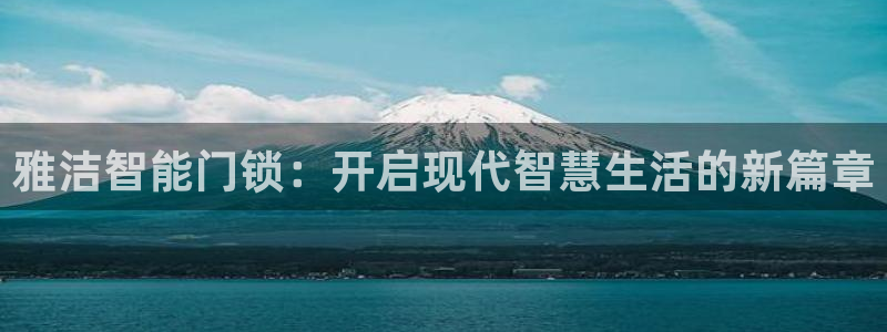 开丰娱乐若七九九：雅洁智能门锁：开启现代智慧生活的新篇章