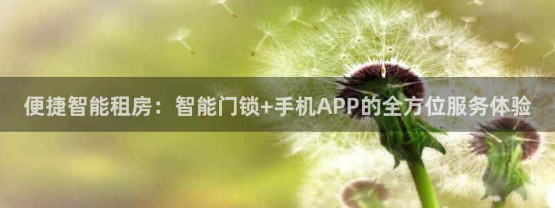 开丰娱乐咋7O777：便捷智能租房：智能门锁+手机APP的全