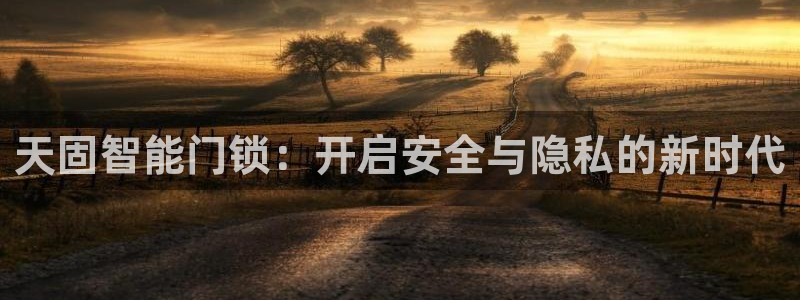 开丰娱乐官网登录平台：天固智能门锁：开启安全与隐私的新时代