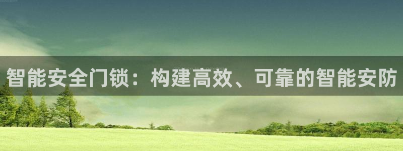 开丰娱乐开户：智能安全门锁：构建高效、可靠的智能安防