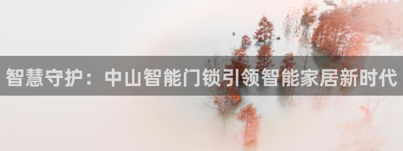 下载开丰娱乐：智慧守护：中山智能门锁引领智能家居新时代