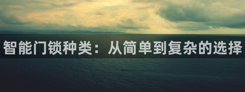 开丰娱乐开户：智能门锁种类：从简单到复杂的选择