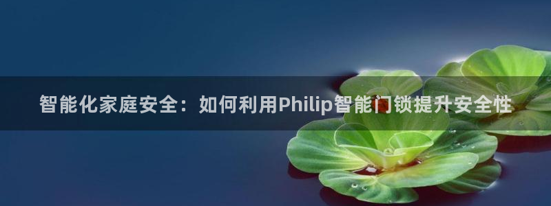 开丰娱乐 赢咖一：智能化家庭安全：如何利用Philip智能门