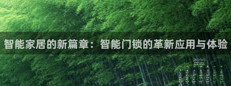 开丰娱乐地址查询：智能家居的新篇章：智能门锁的革新应用与体验